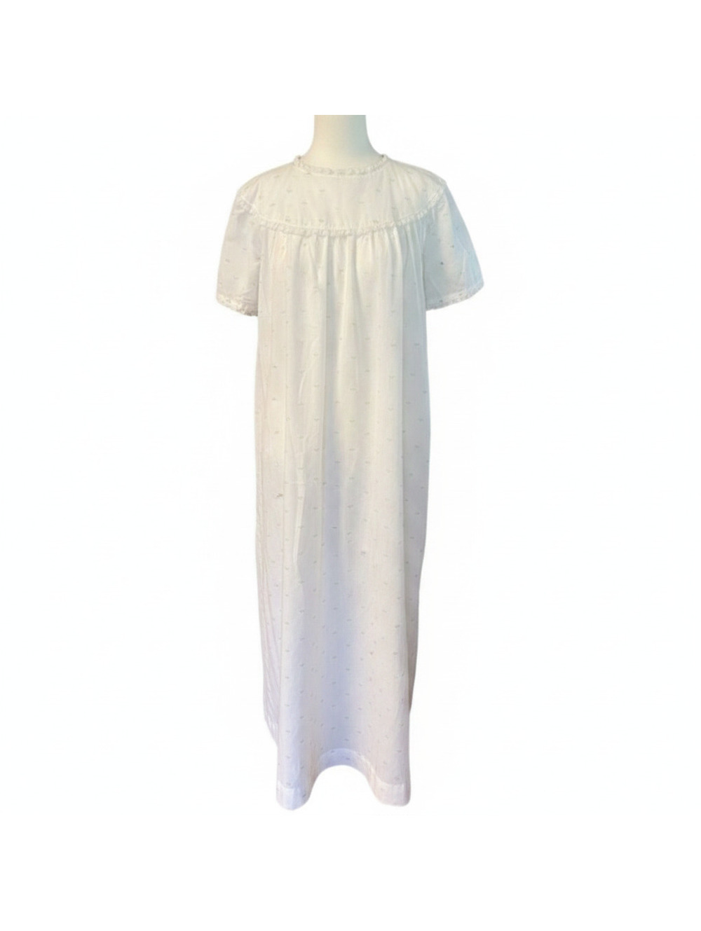 Vintage Nightgown coquette romantic princess fairy Floral Lace Trim m
